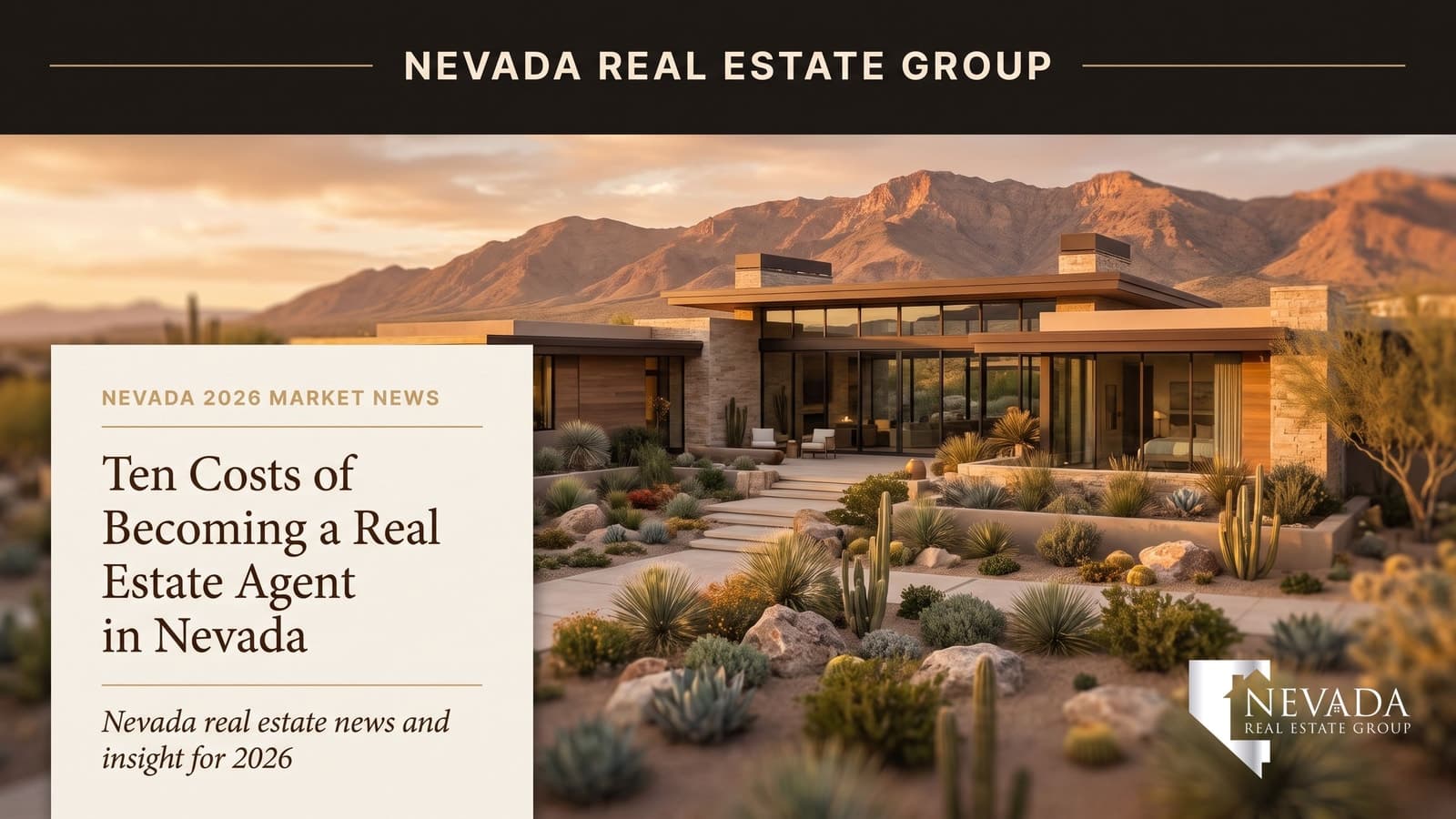 New real estate agent reviewing Nevada license cost checklist at a desk in Las Vegas 2026