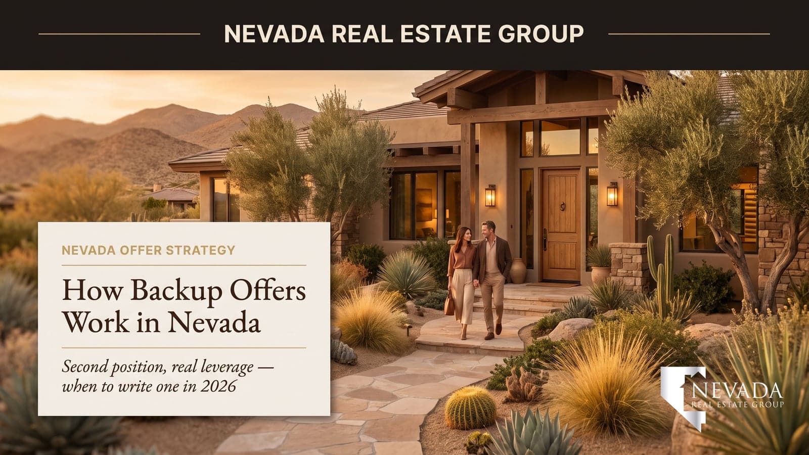 Nevada buyers walking up to a pending home where a backup offer could inherit the escrow in 2026