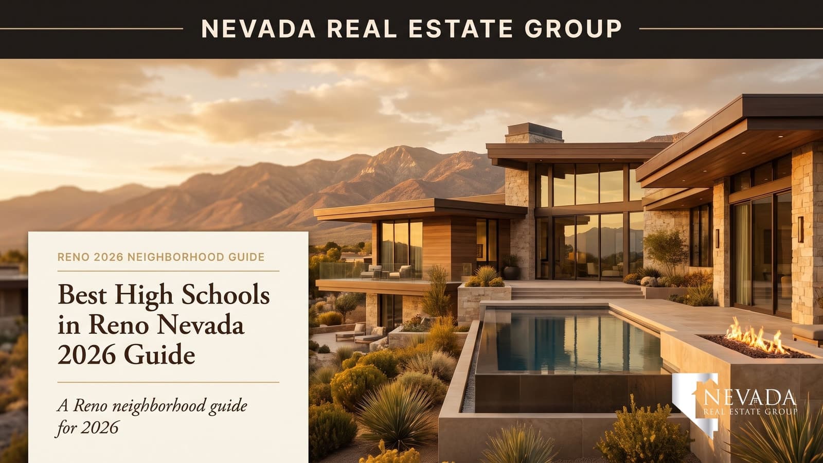 Reno Nevada high school campus with Sierra Nevada mountains in the background — best high schools in Reno 2026