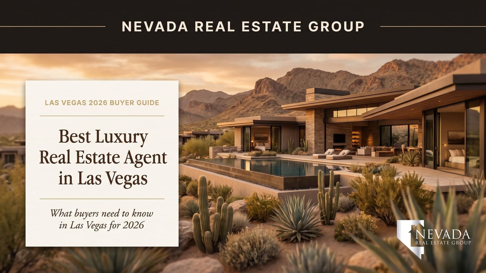 Guard-gated luxury estate entry in Las Vegas at dusk, representing the $1 million-plus segment of the Las Vegas housing market