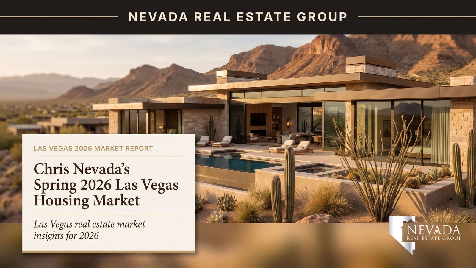 Las Vegas residential neighborhood with mountain backdrop, spring 2026 housing market