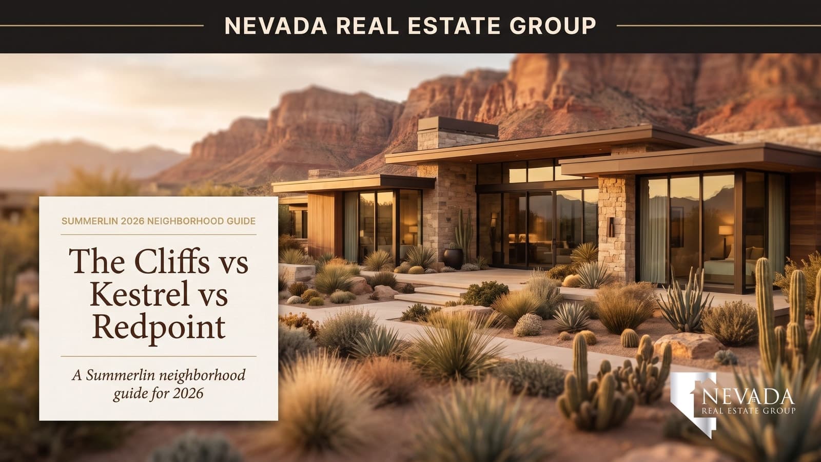 The Cliffs Kestrel Redpoint Summerlin village comparison — Nevada Real Estate Group buyer guide