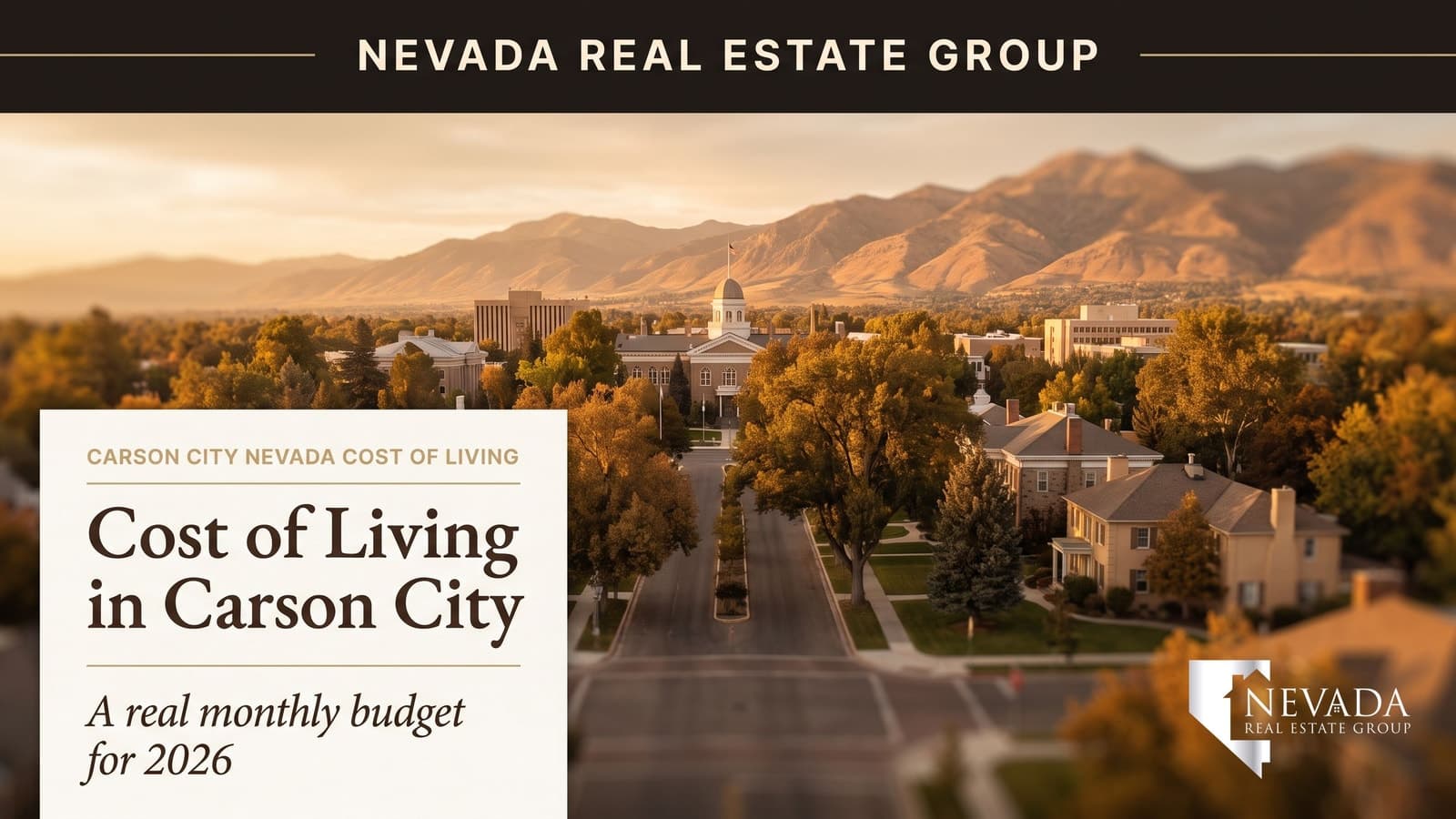 Carson City Nevada capital with the Sierra Nevada beyond — cost of living in Carson City 2026