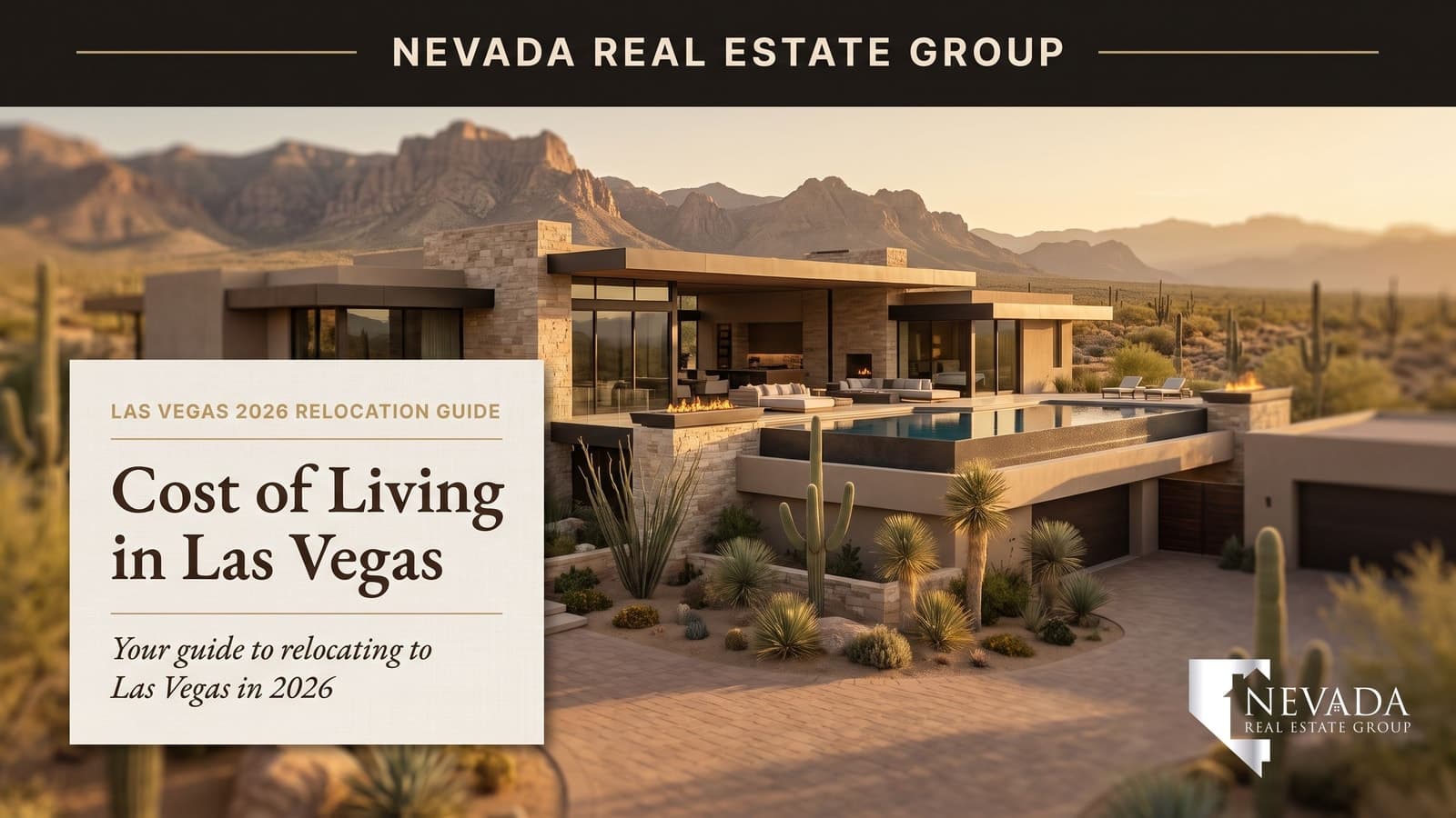 Las Vegas residential neighborhood with suburban homes and desert mountain backdrop — cost of living in Las Vegas NV 2026 guide