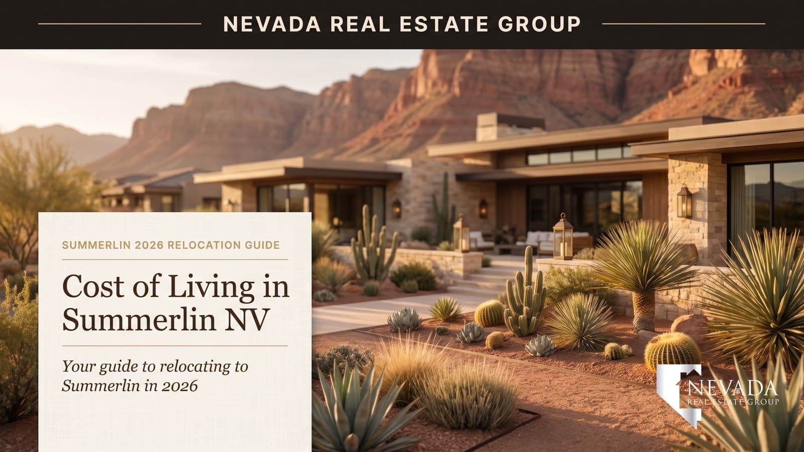 Summerlin Nevada master-planned community aerial view with Red Rock Canyon in the background