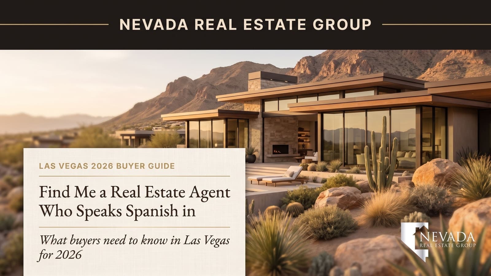Bilingual Spanish-speaking real estate agent reviewing a home purchase contract with a Latino family in Las Vegas, Nevada