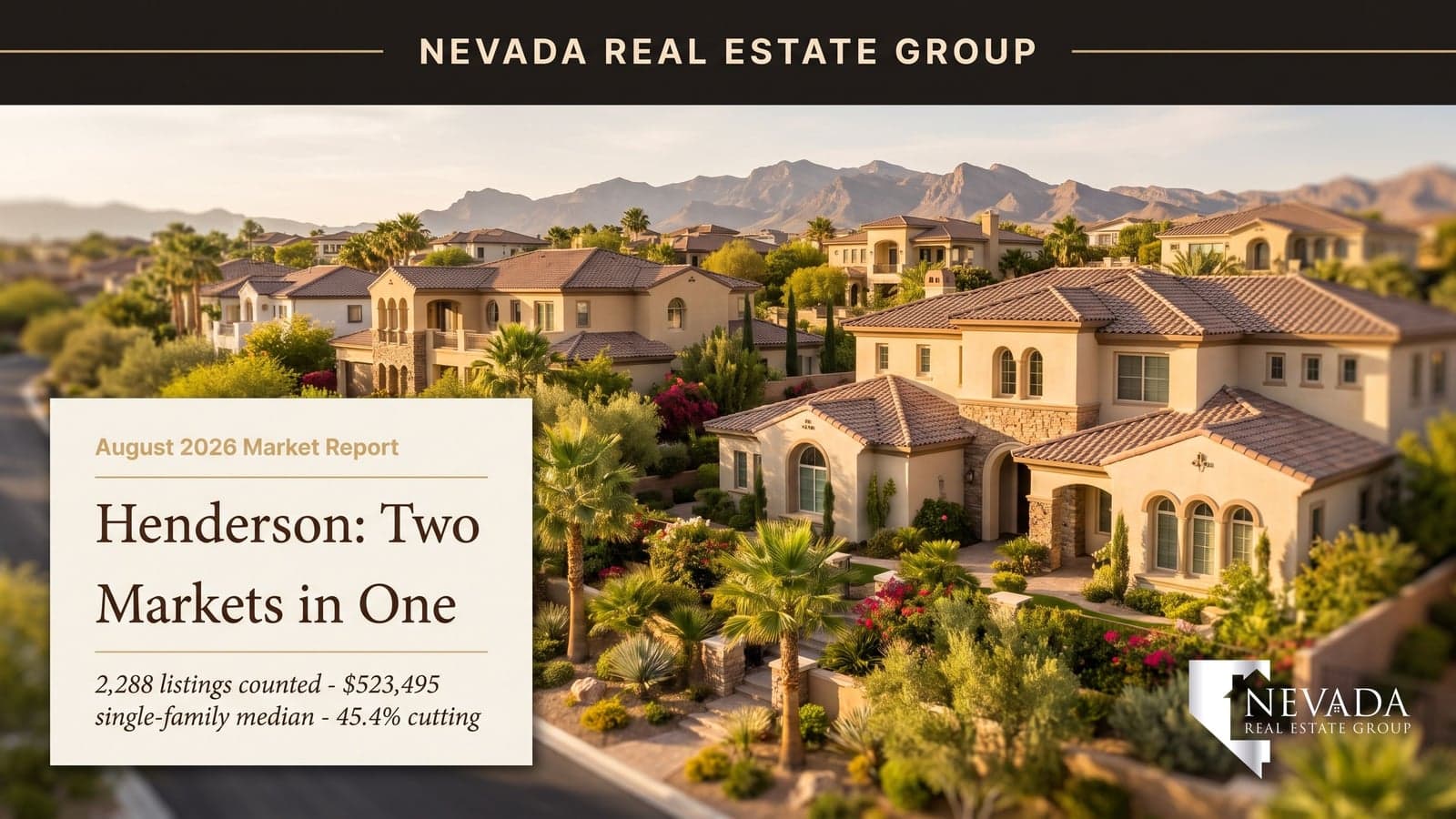 Henderson Nevada master-planned neighborhood with mountain backdrop in the August 2026 housing market