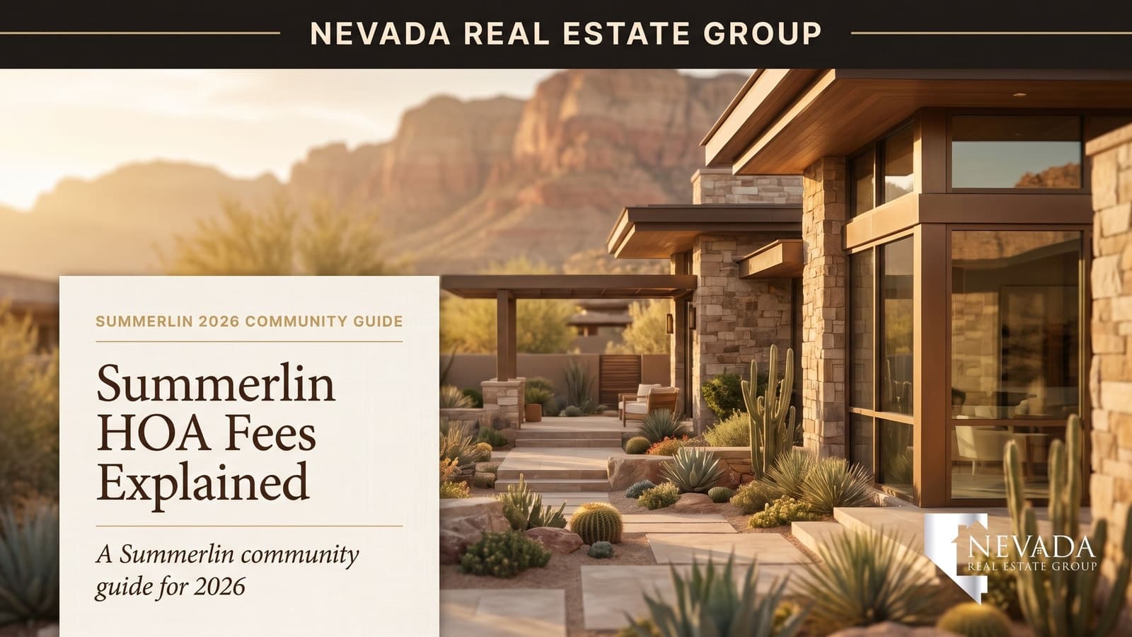 Summerlin Las Vegas master-planned community with Red Rock backdrop — Summerlin HOA fees explained 2026