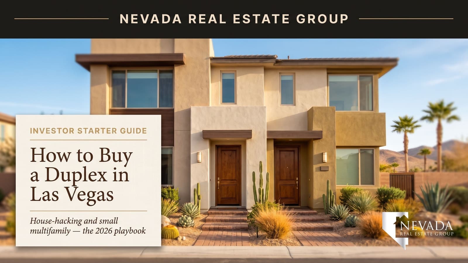 Las Vegas duplex with two front doors bought as a house-hack investment property in 2026