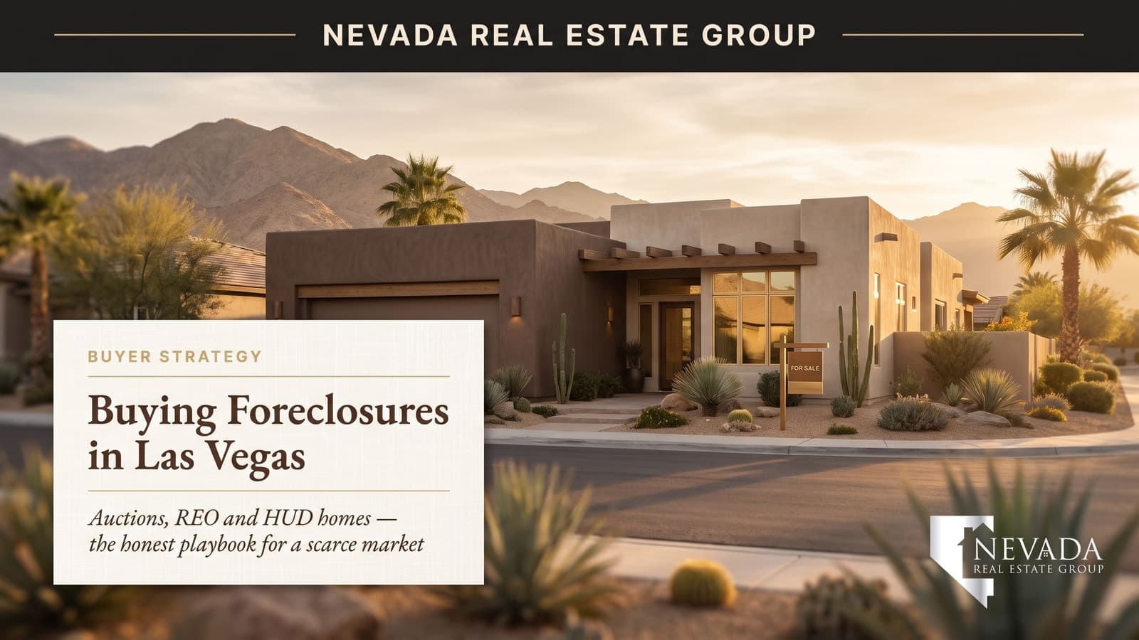 Las Vegas home at sunrise representing foreclosure and REO buying opportunities in 2026