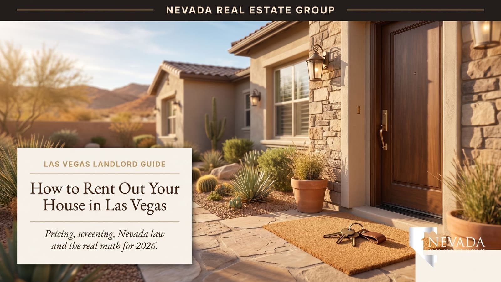 Las Vegas single-family home prepared as a first-time rental property with keys ready for tenants in 2026