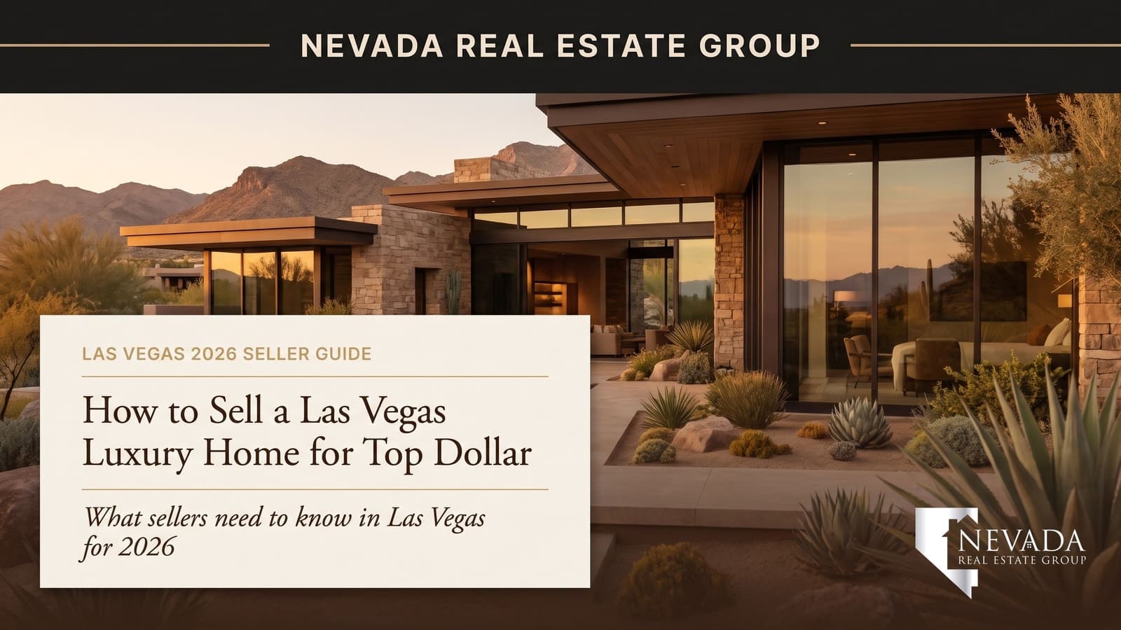 Las Vegas luxury home at twilight prepared for a top-dollar sale — Nevada Real Estate Group