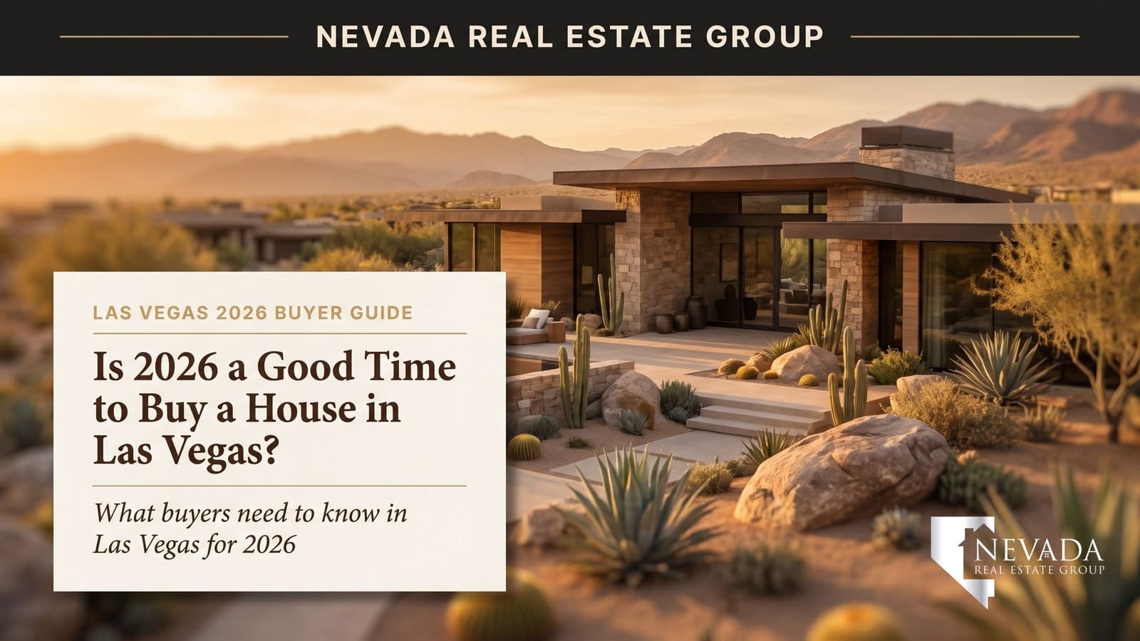 Las Vegas residential neighborhood with mountain backdrop at dusk