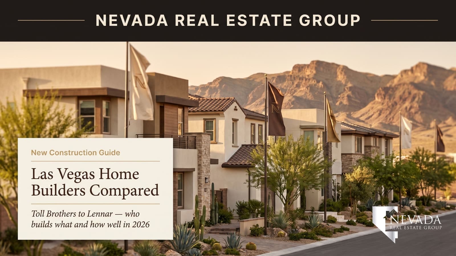 New construction model home row in Las Vegas where buyers compare builders in 2026