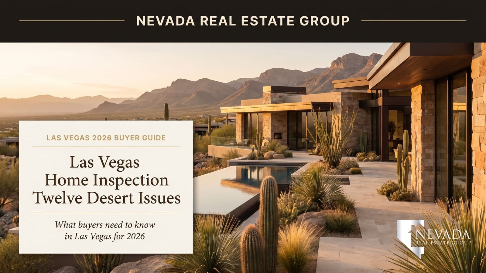 Las Vegas home inspector reviewing desert-specific stucco and HVAC issues on a 2015 Henderson home in 2026