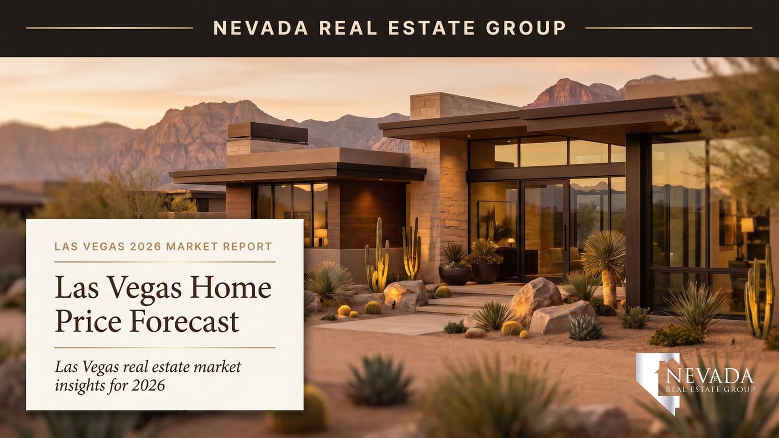 Las Vegas home prices 2026 forecast neighborhood with sold signs and pricing chart