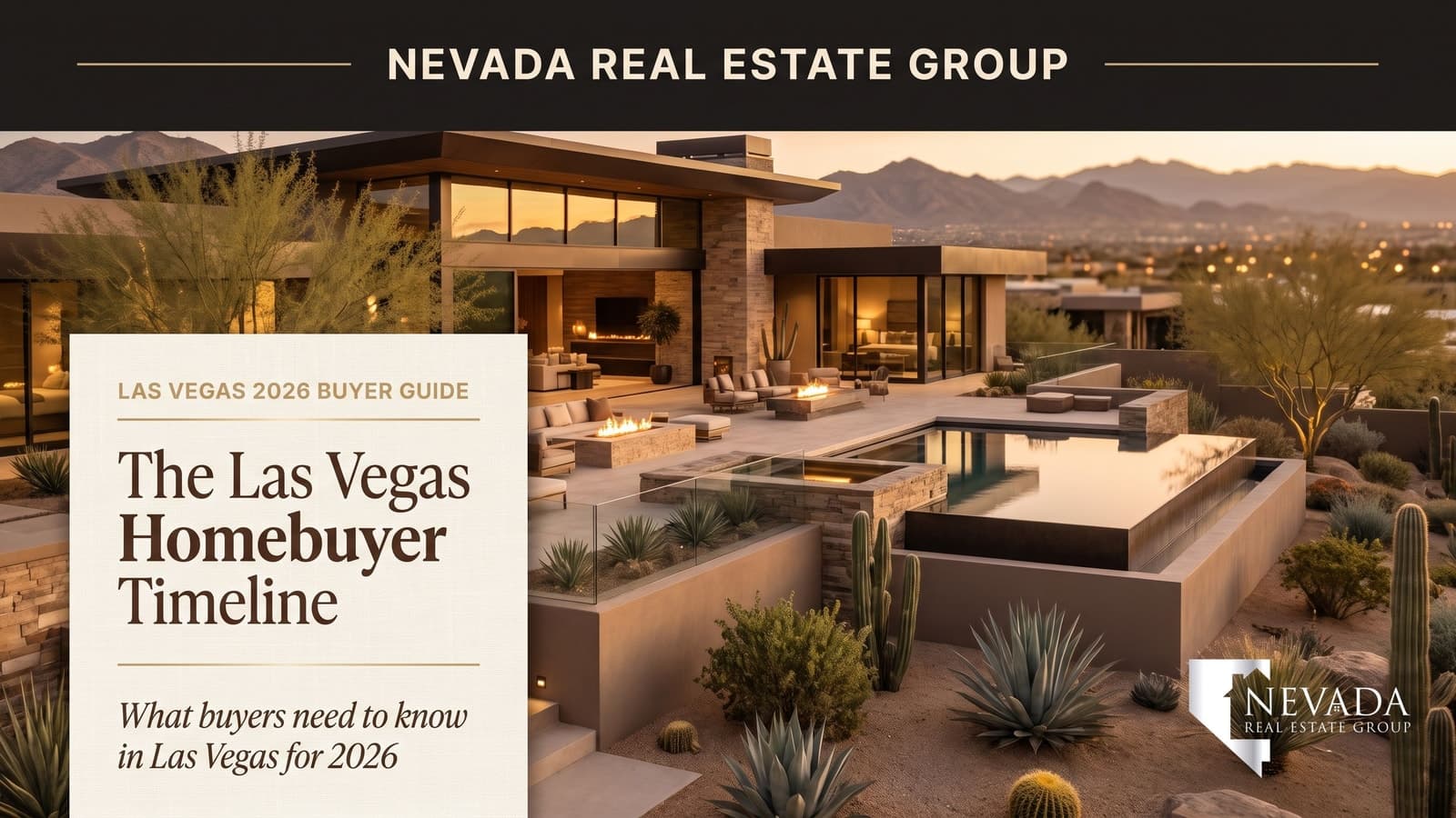 Las Vegas suburban neighborhood at golden hour with a sold home and moving boxes