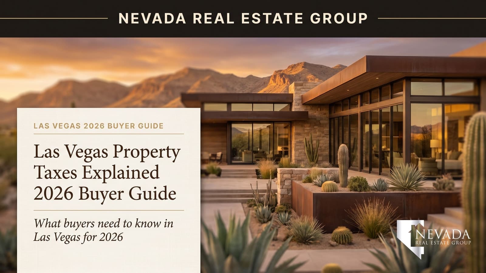 Clark County Las Vegas single family home with reassessment paperwork and 2026 tax bill on kitchen counter