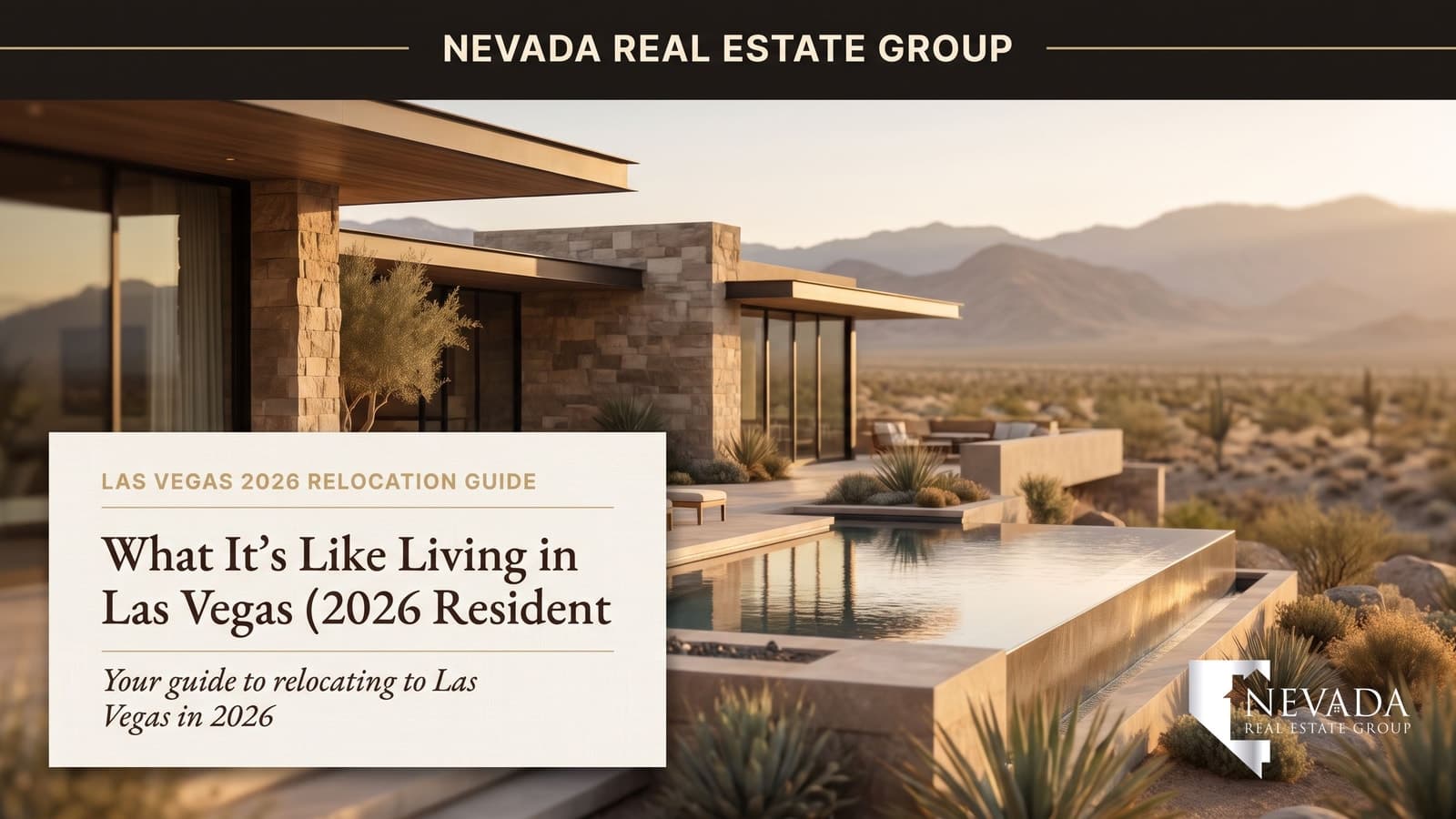 Las Vegas residential neighborhood with mountain backdrop and clear desert sky — living in Las Vegas 2026 resident guide