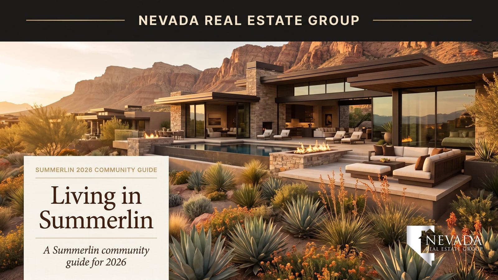 Aerial view of Summerlin master-planned community with Red Rock Canyon escarpment in the background, Las Vegas, Nevada 2026