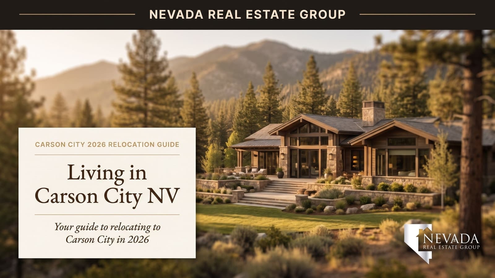 Carson City Nevada aerial view with the Sierra Nevada mountains beyond — moving to Carson City guide 2026