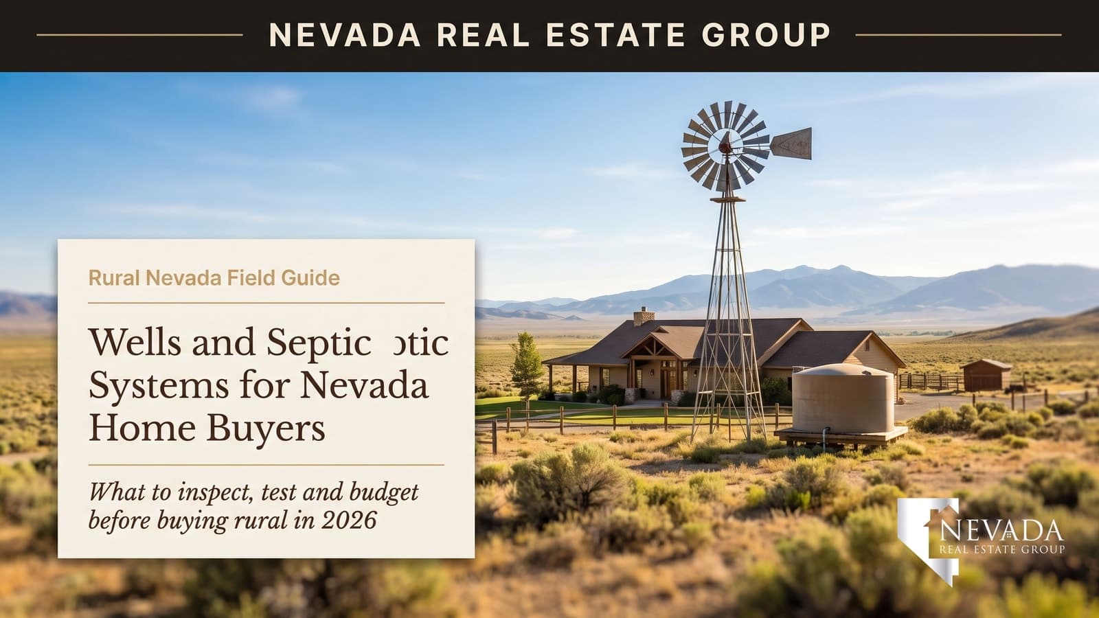 Rural Nevada home on acreage with private well and septic system inspected before purchase in 2026
