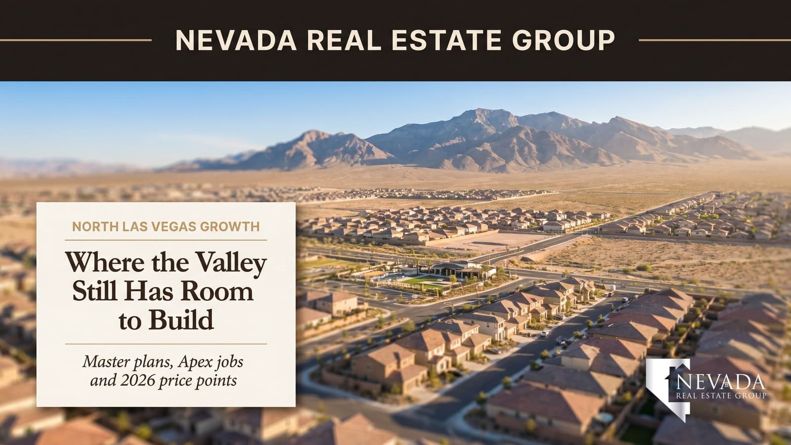 New master-planned homes under construction in North Las Vegas with the Sheep Range beyond