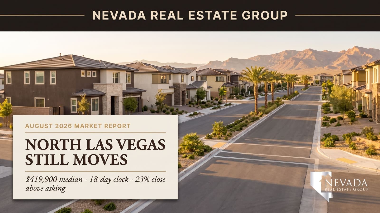 North Las Vegas family neighborhood with new homes in the fast-moving August 2026 housing market