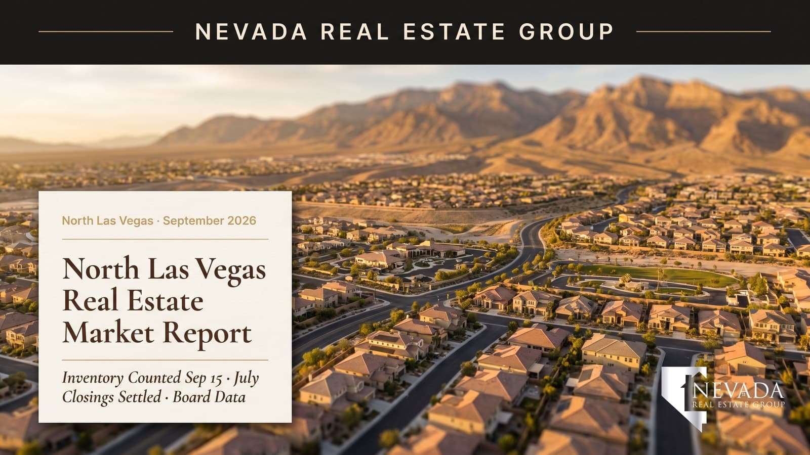 North Las Vegas neighborhood near Aliante with the Sheep Range behind, illustrating the September 2026 North Las Vegas real estate market report