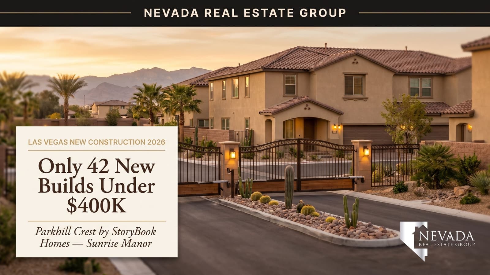 Parkhill Crest gated new construction townhomes by StoryBook Homes in Sunrise Manor Las Vegas