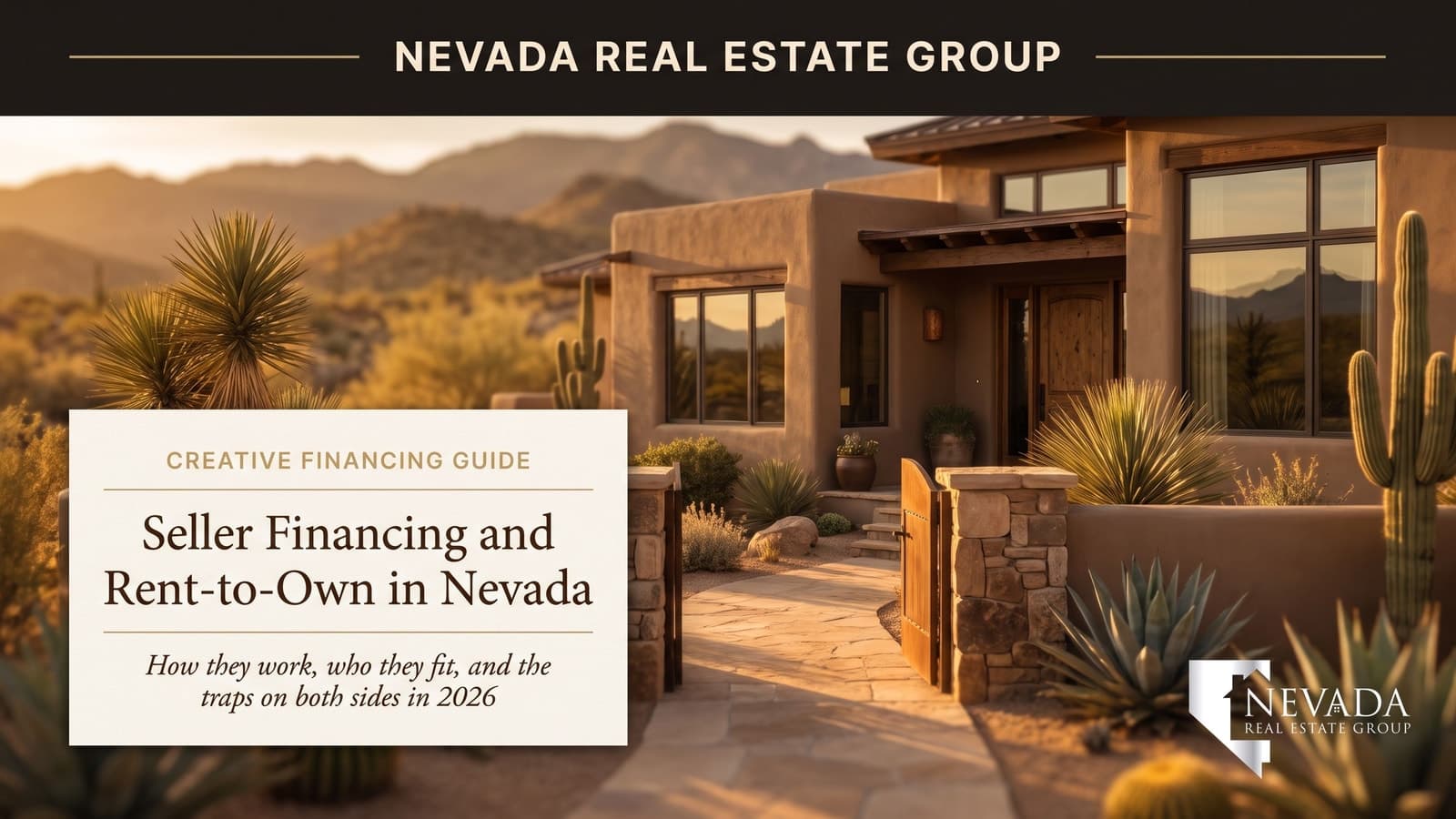 Nevada seller and buyer agreeing on owner-carry seller financing terms for a home sale in 2026