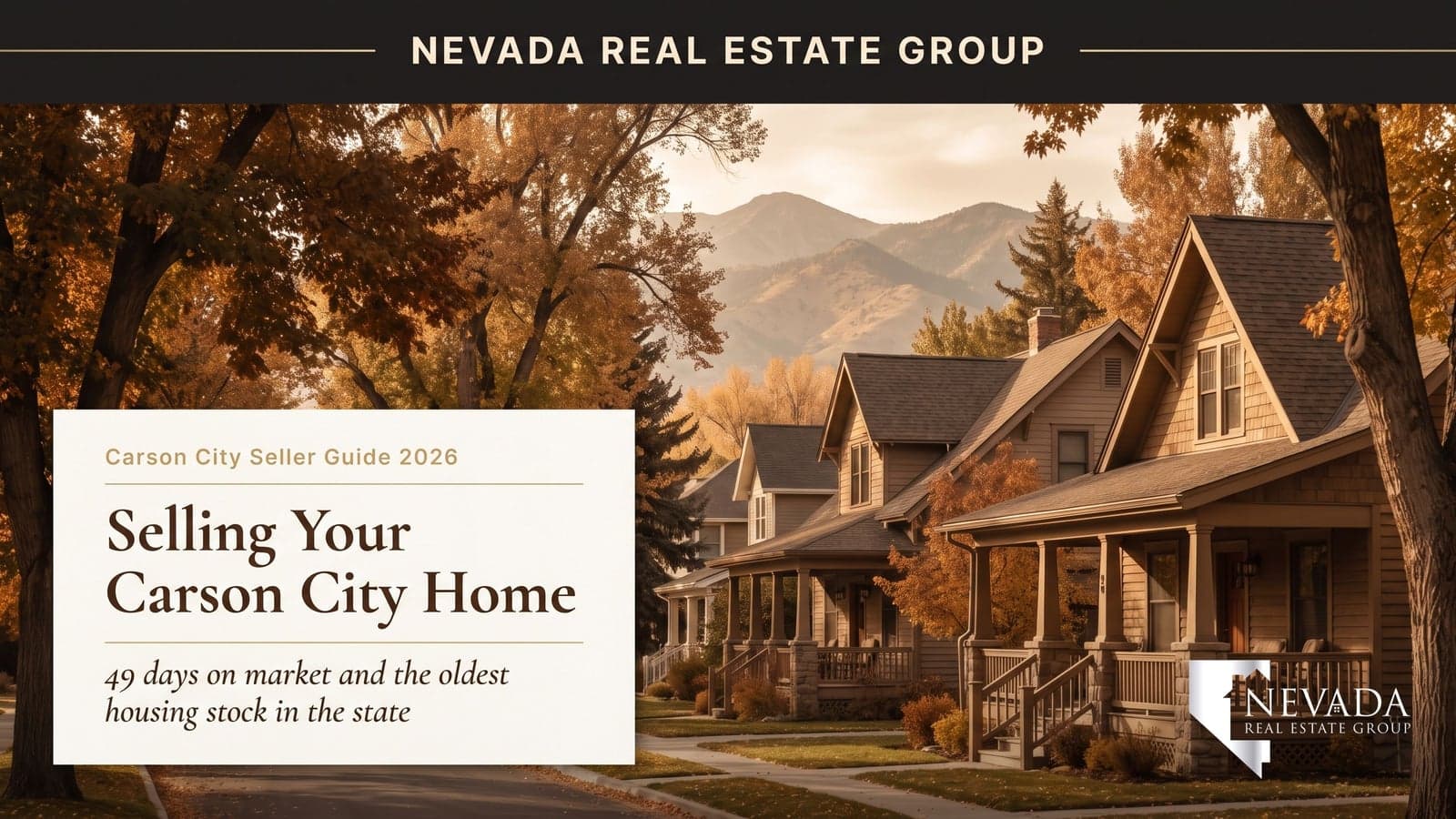 Tree-lined residential street in Carson City Nevada, illustrating the 2026 home selling process and costs in the state capital