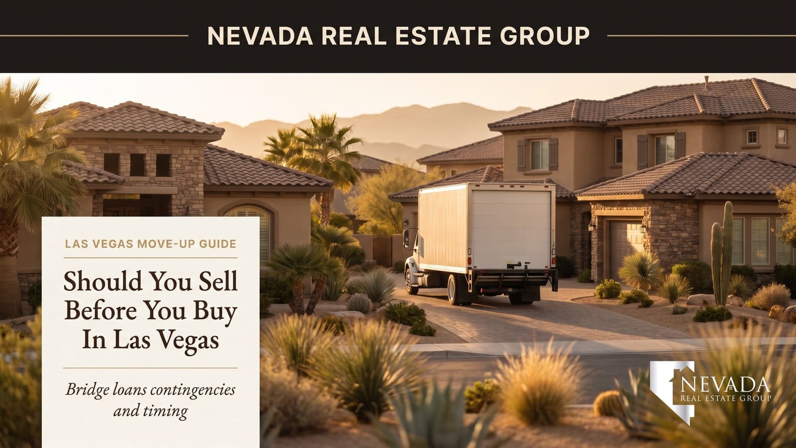 Las Vegas move-up family deciding whether to sell their current home before buying the next one in the balanced 2026 market