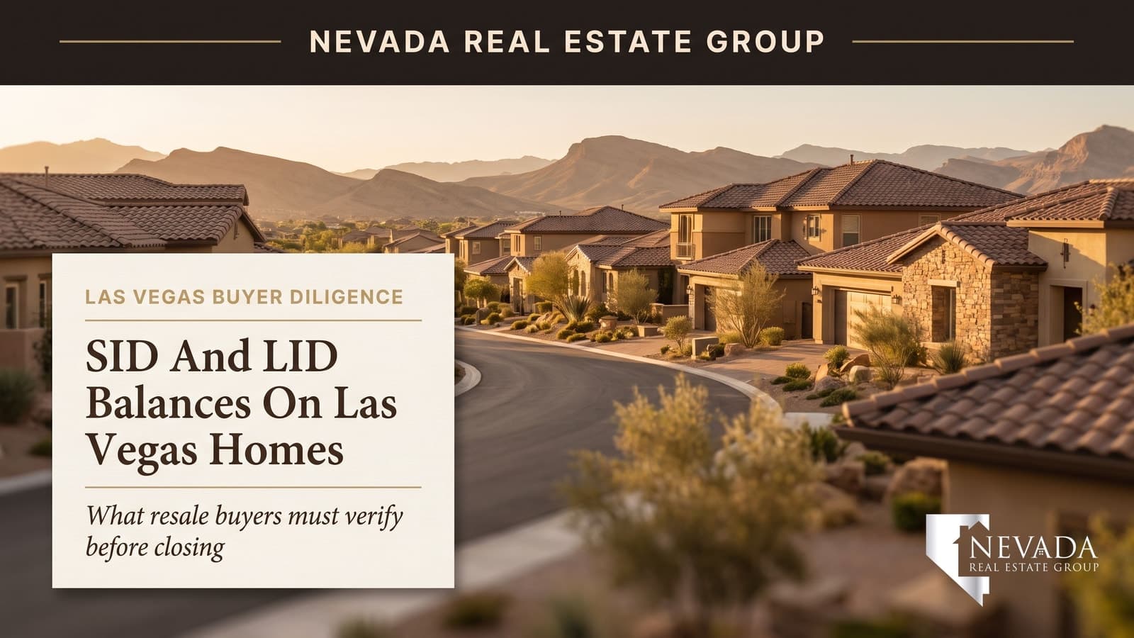 Las Vegas resale home in a master-planned community carrying an active SID and LID special assessment balance