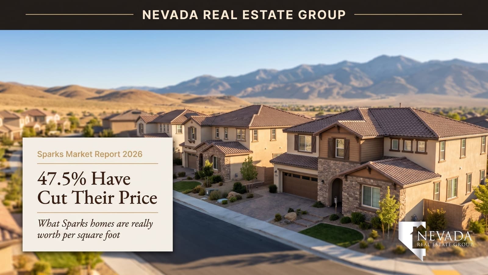 Sparks Nevada suburban street with homes and the Sierra Nevada range behind in August 2026