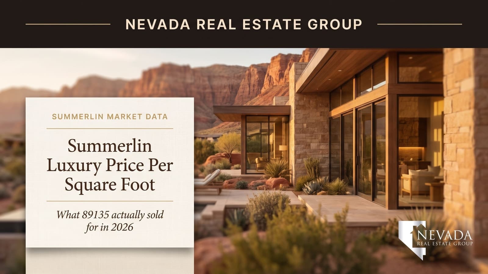 Luxury custom home in Summerlin ZIP 89135 with Red Rock views, the highest price-per-square-foot submarket in Las Vegas