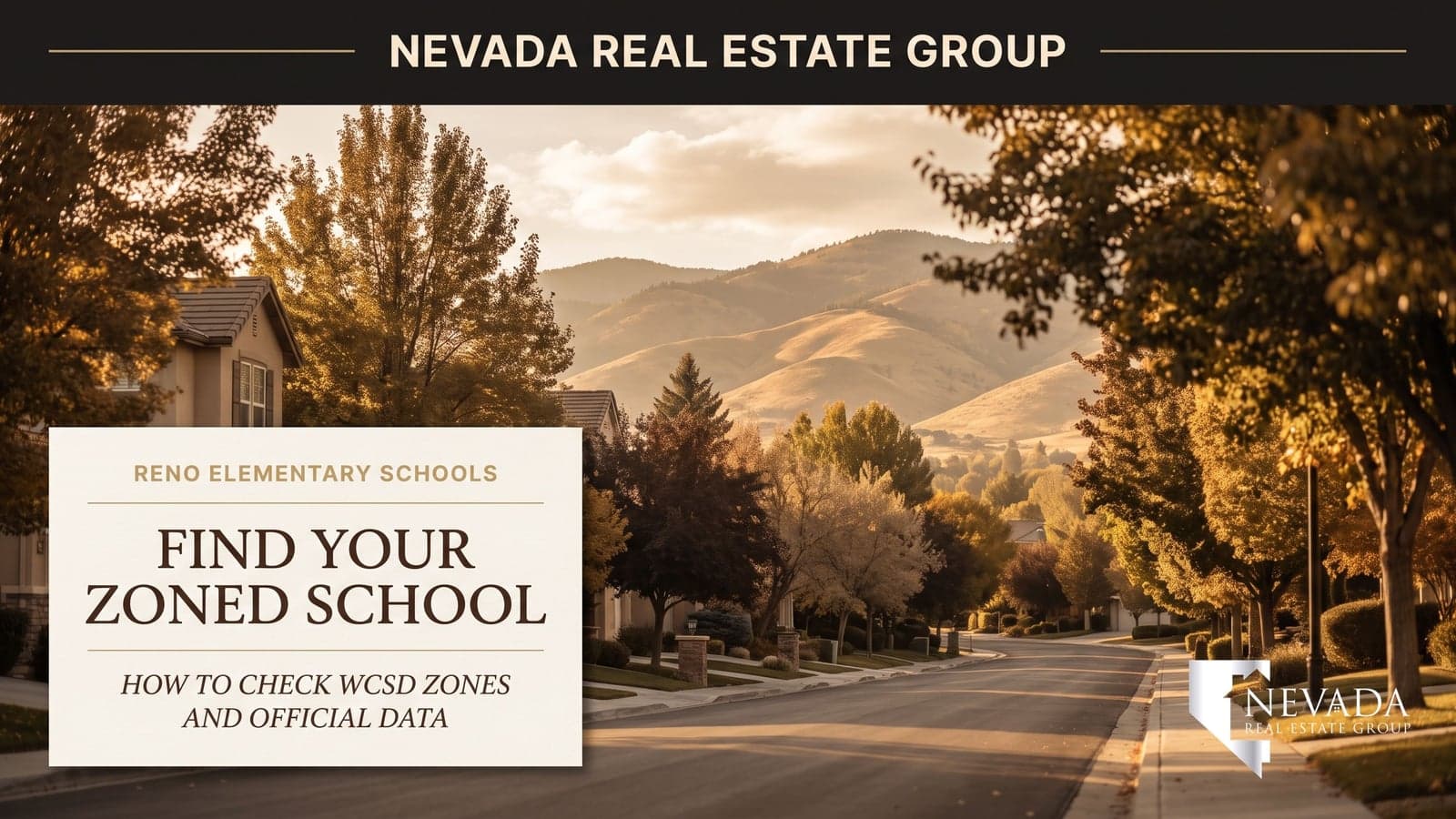 Reno Nevada residential neighborhood with Sierra Nevada mountains in background — best elementary schools 2026 guide
