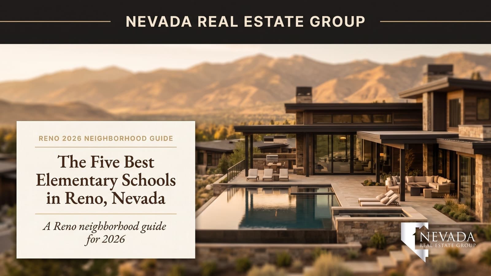 Reno Nevada residential neighborhood with Sierra Nevada mountains in background — best elementary schools 2026 guide