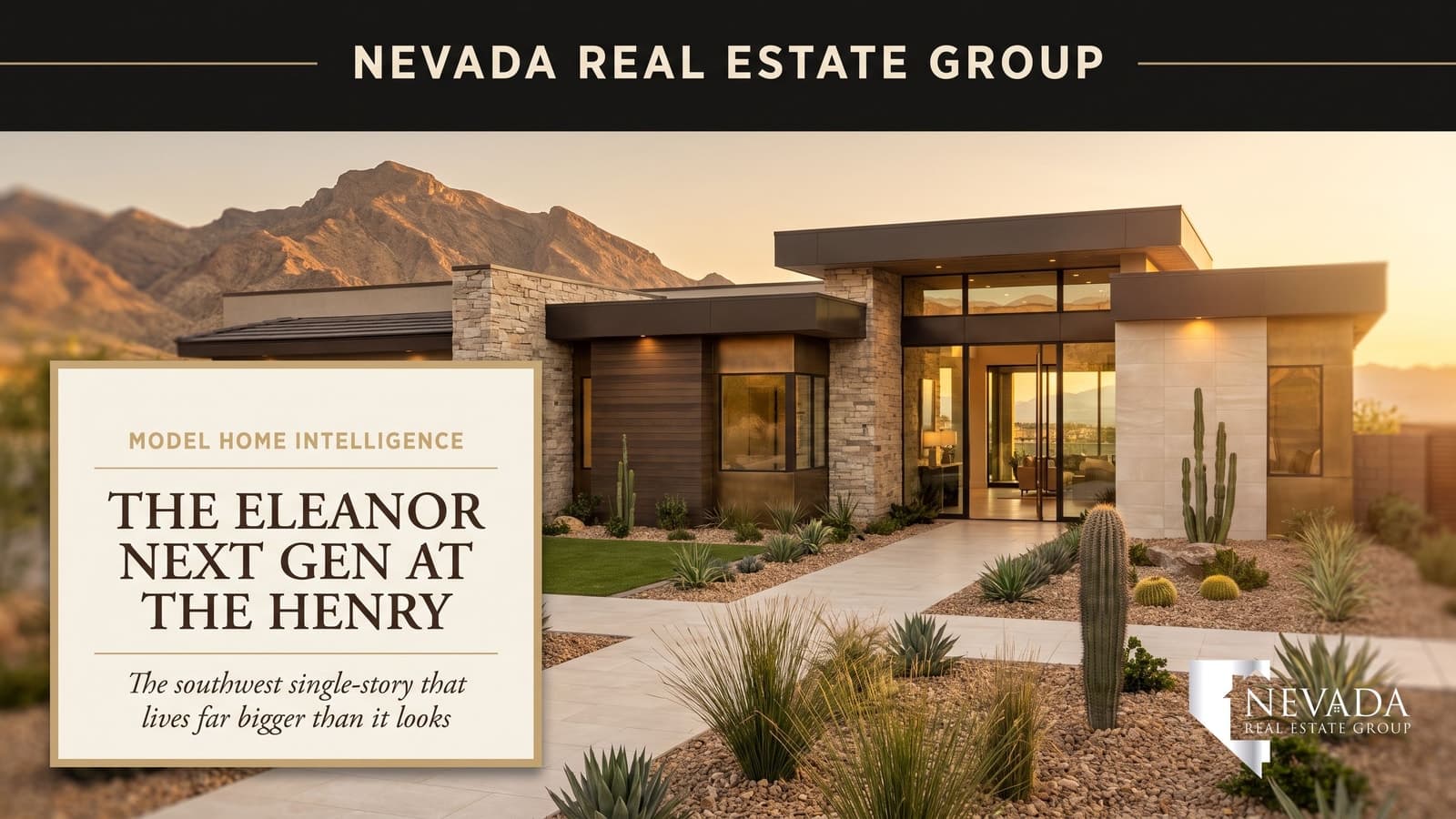 Eleanor Next Gen single-story model home at The Henry in southwest Las Vegas 2026 — multigenerational floor plan tour and pricing