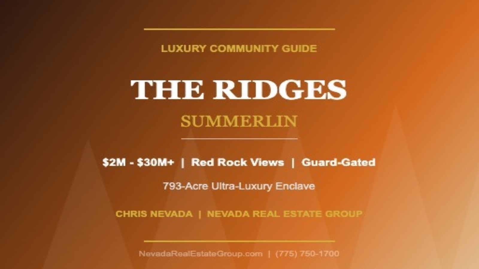 The Ridges Summerlin: Ultimate Luxury Community Guide 2026