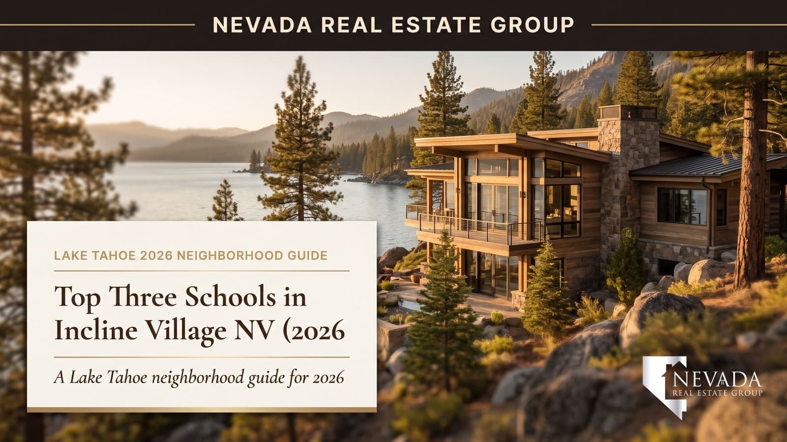 Incline Village Nevada elementary school campus surrounded by Sierra Nevada pines — top-rated Washoe County schools 2026 guide
