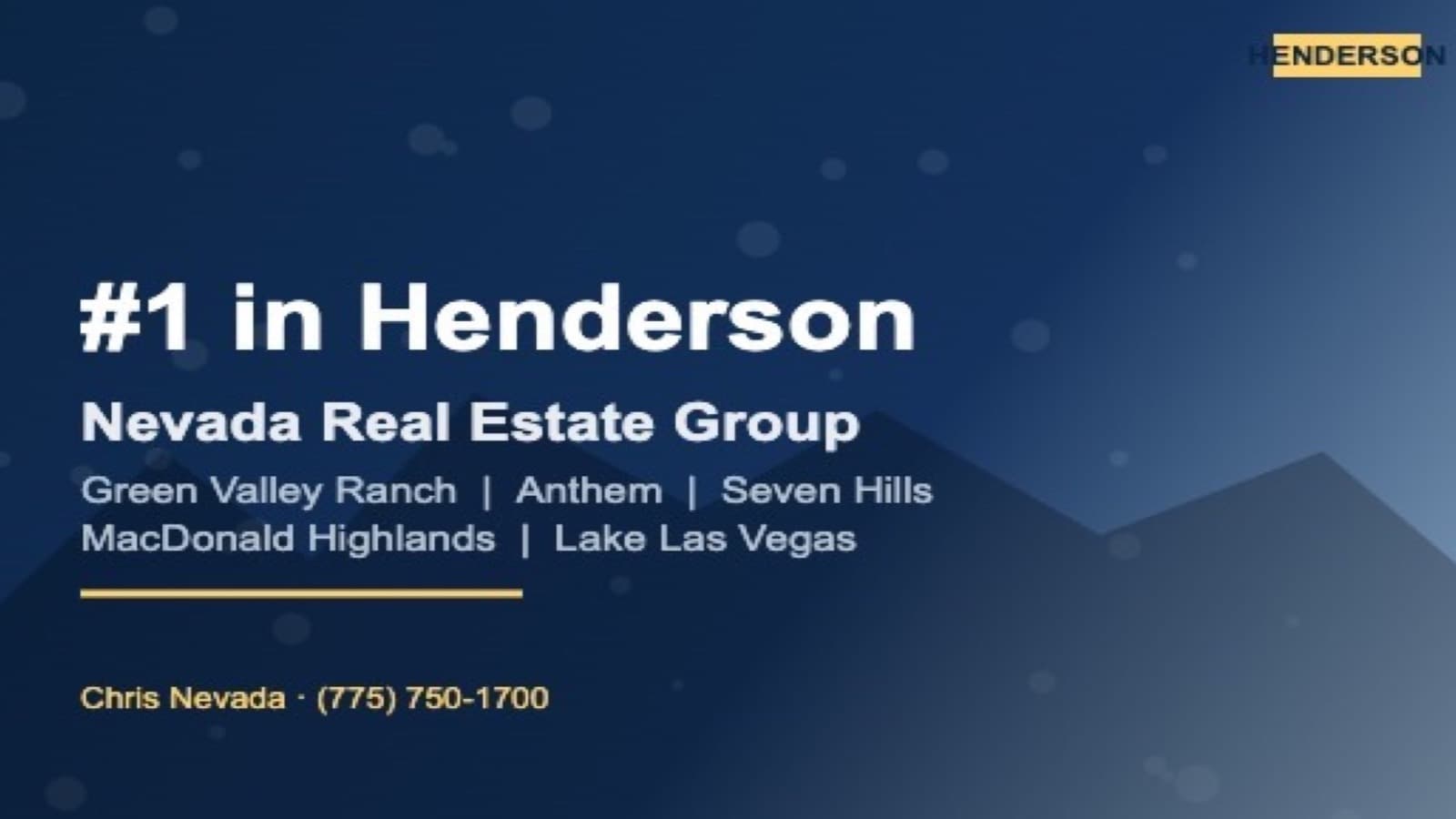 Who is the #1 Real Estate Agent in Henderson?