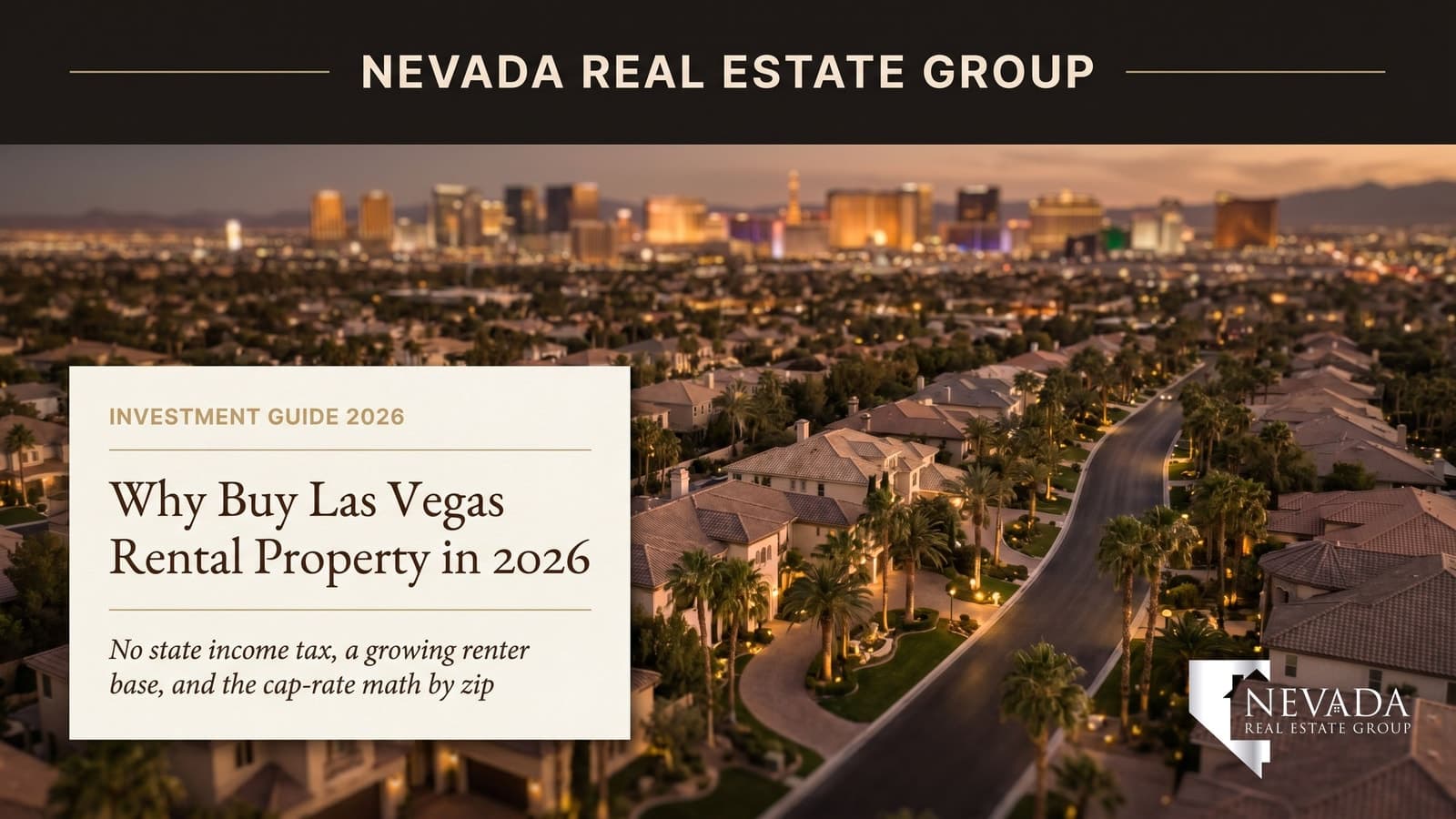 Las Vegas rental property investor reviewing cap-rate and cash-flow numbers for a North Las Vegas single-family home in 2026