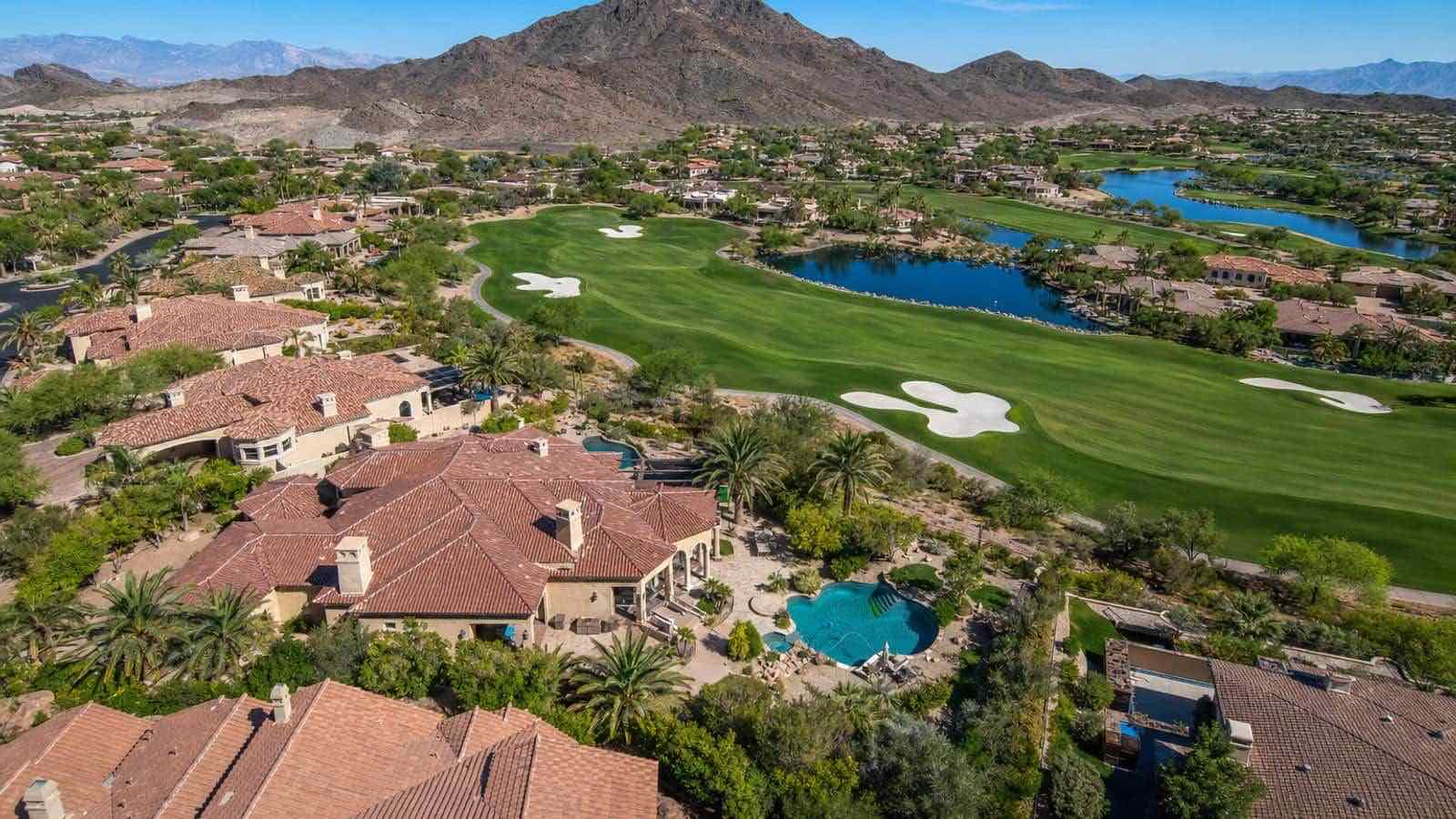 Anthem, Henderson — master-planned foothills neighborhoods climbing the McCullough Range with Strip views