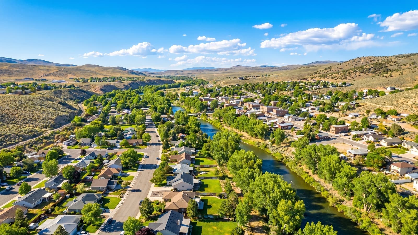 Dayton, Nevada — Carson River valley and Sierra Nevada foothills in Lyon County