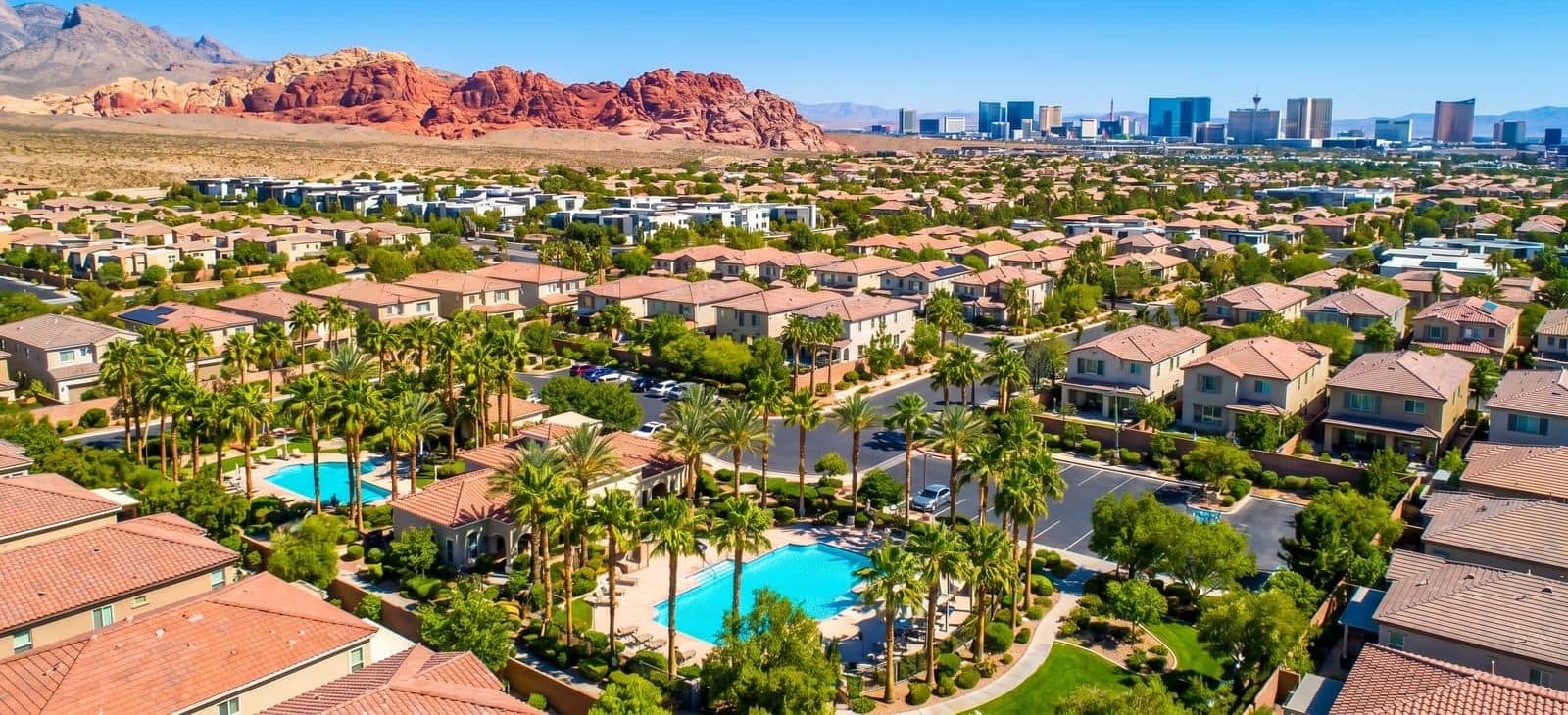 Las Vegas homes and skyline — sell your Las Vegas home with Nevada Real Estate Group