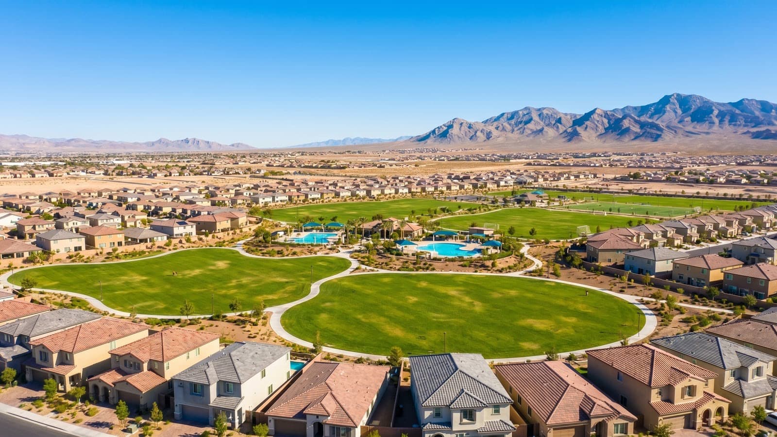 Cheyenne Ranch neighborhood in North Las Vegas, Nevada -- modern single-family homes near Cheyenne Avenue and Craig Ranch Regional Park