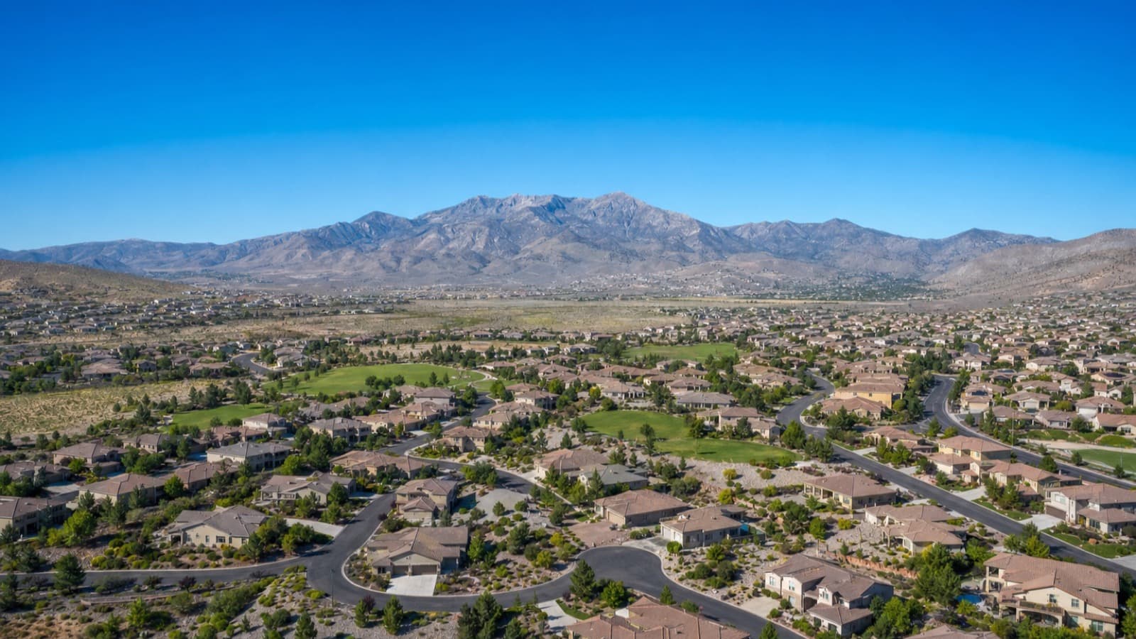 Kiley Ranch master-planned community in North Sparks Nevada with mountain and valley views