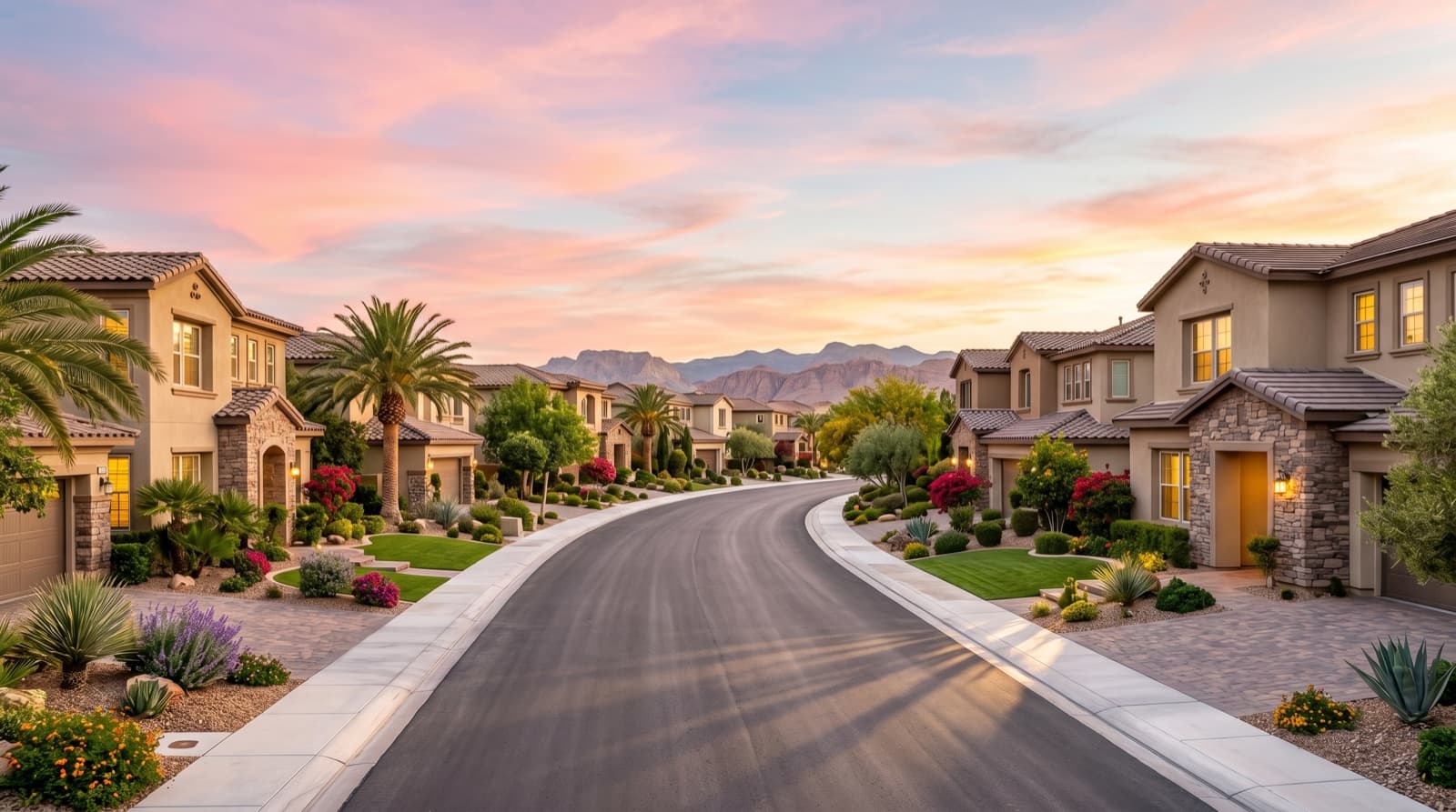 New construction homes under construction in Summerlin master-planned community, Las Vegas, 2026