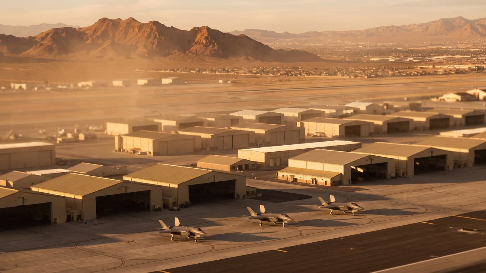 Nellis Air Force Base aerial view — Las Vegas Nevada